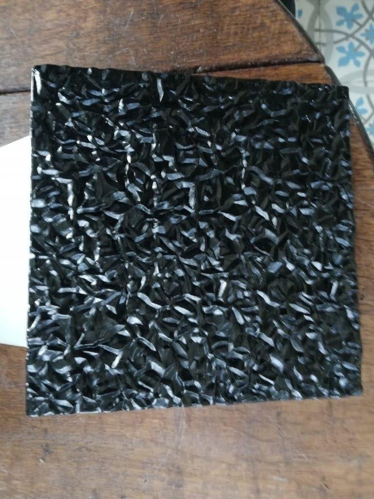 Zwarte vintage deurgreep / handvat / knop voordeur 15x15