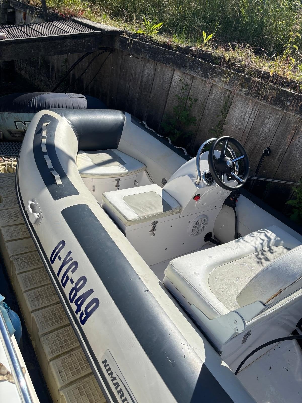 Grijs/blauwe Nimarine rubberboot 3,6 m bouwjaar 2019, Ophalen, Nimarine