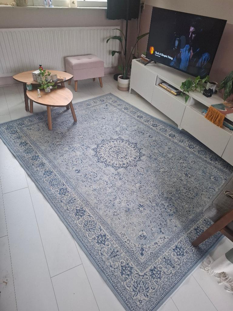 Vloerkleed Zuiver Milkmaid, Ophalen, Gebruikt, Blauw, 150 tot 200 cm