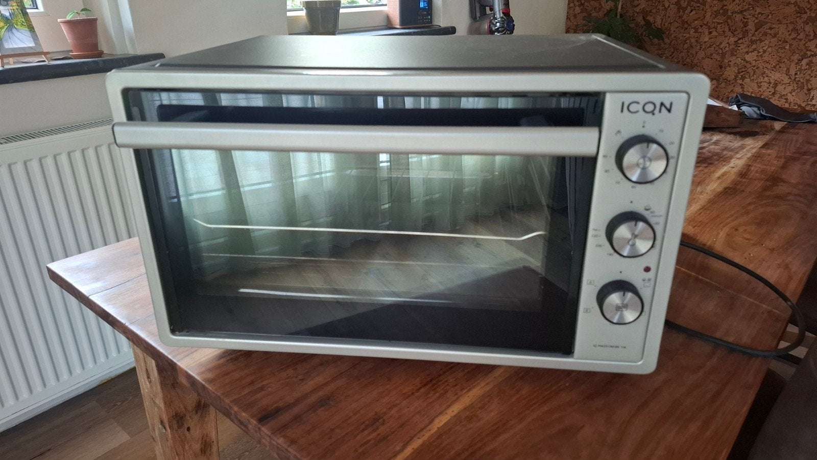ICQN Vrijstaande Oven - Zeer Netjes en Compleet, Ophalen, Minder dan 45 cm, Oven, Gebruikt