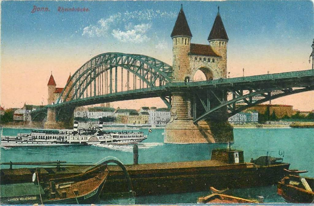 381-188-011 Bonn Rheinbrucke, Verzenden, Voor 1920, Duitsland
