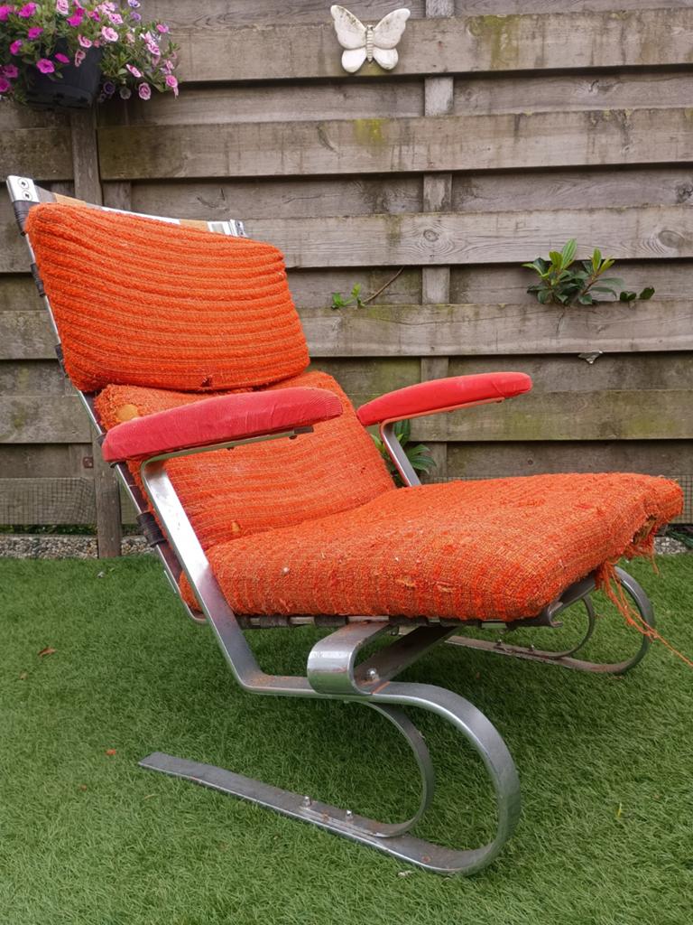 1970's COR Armchair / West Germany vintage stoel, Ophalen, Gebruikt, 75 tot 100 cm, Stof