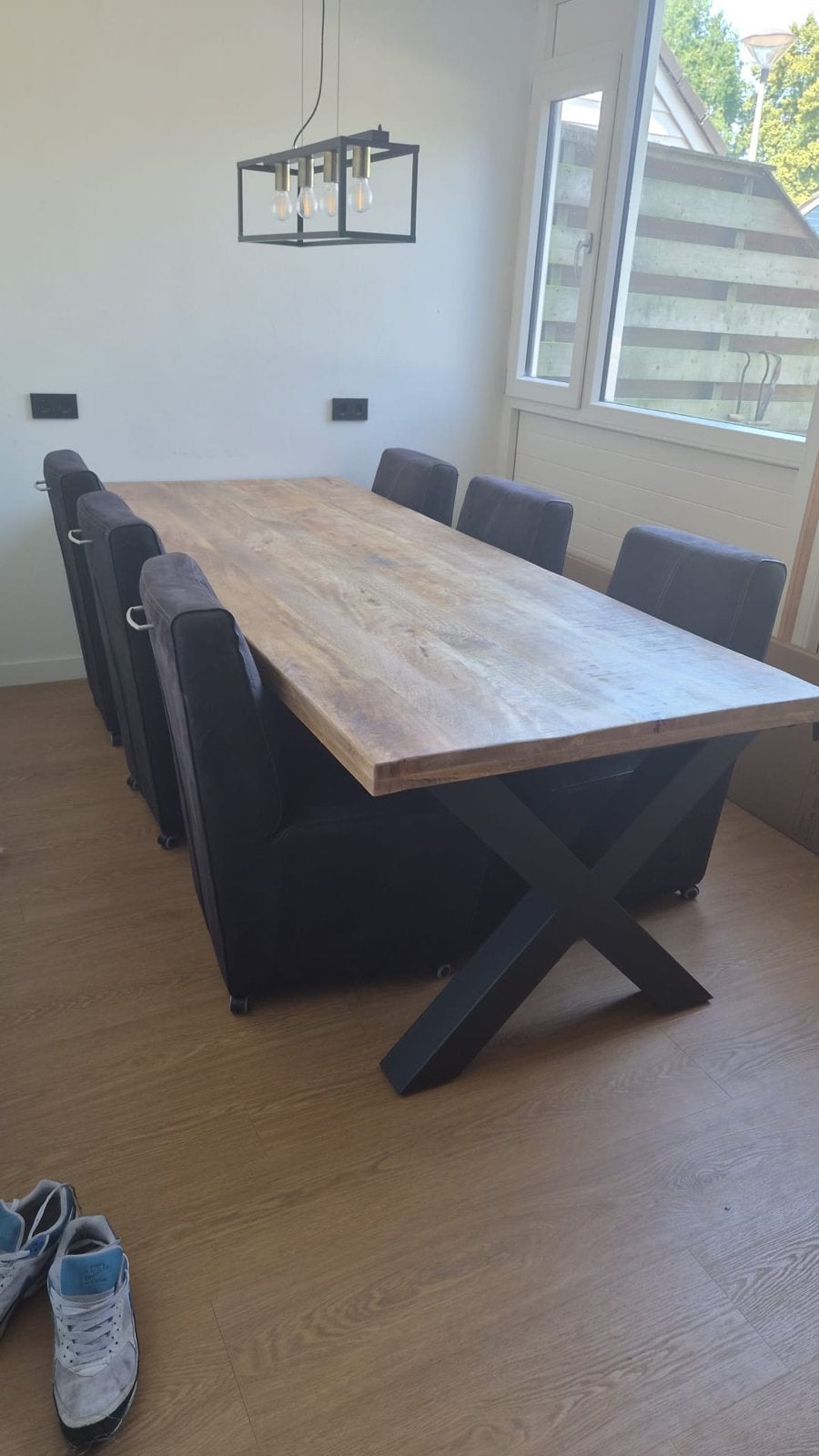 Complete eetkamer set: tafel, salontafel, tv-kast, dressoir, Huis en Inrichting, Tafels | Eettafels, Ophalen, Gebruikt, 100 tot 150 cm