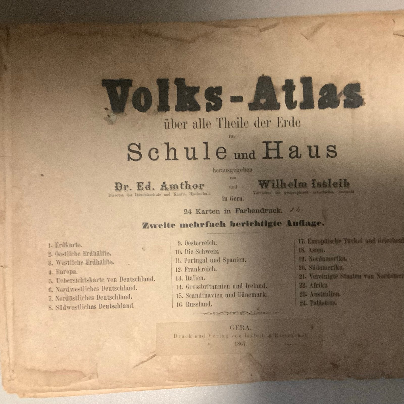 Verzameling van ca. 65 atlassen, oudste uit 1867, Overige atlassen, 1800 tot 2000, Wereld, Ophalen