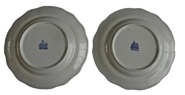 2 Petrus Regout Sphinx Vinktoren ontbijtbordjes, Verzenden