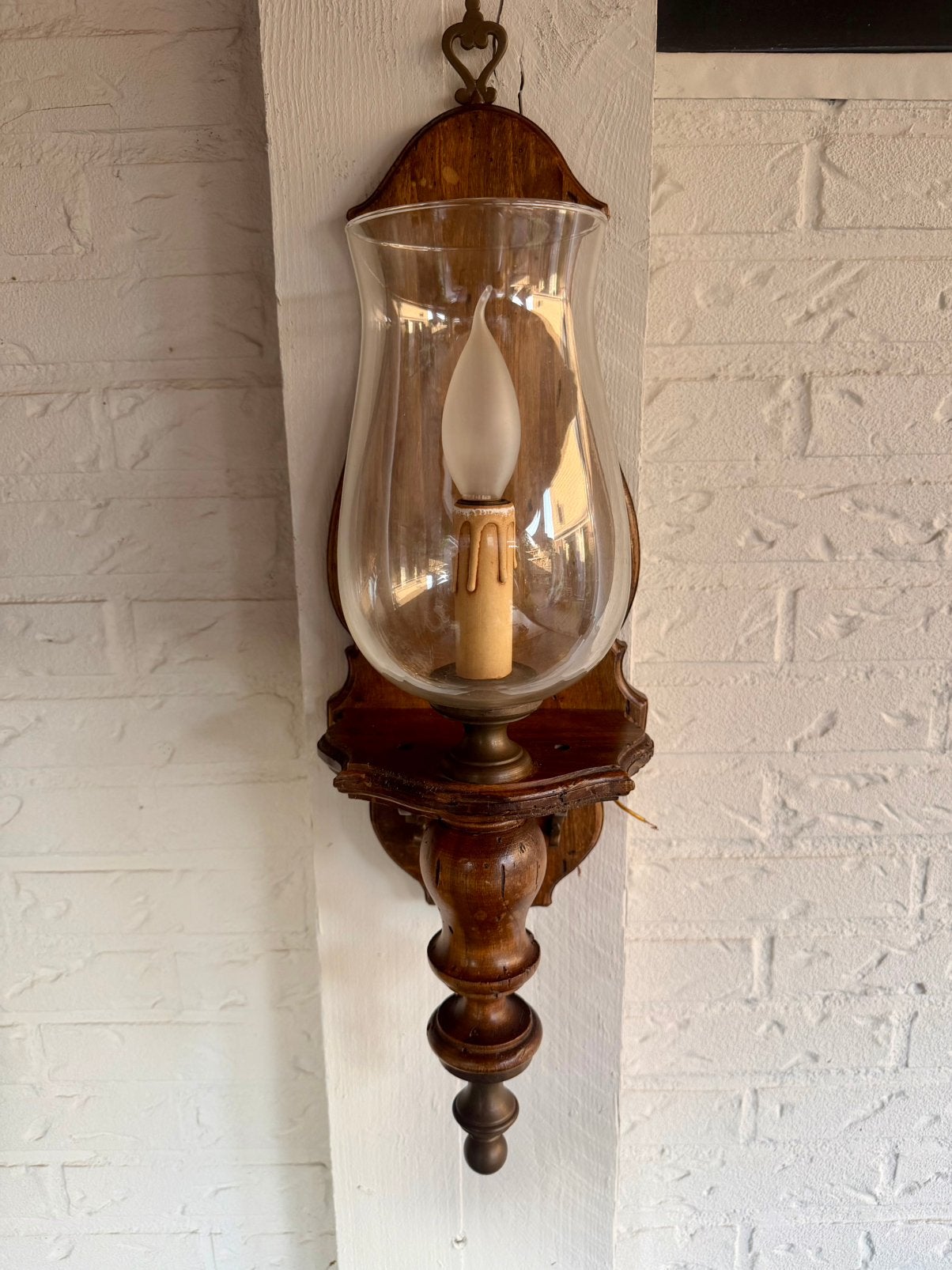 Klassieke houten wandlamp Leo Koek | Vintage design, Ophalen of Verzenden