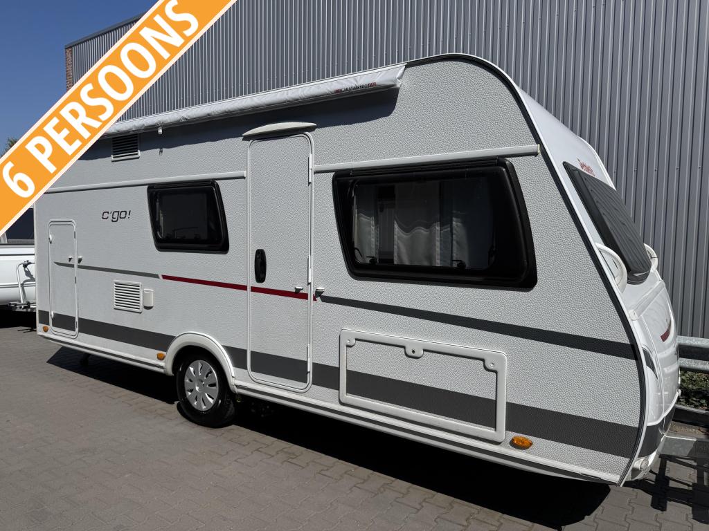Dethleffs C'Go 495 QSK / 6 persoons / safari room / mover, Caravans en Kamperen, Caravans, Dwarsbed, Bedrijf, Treinzit, Dethleffs