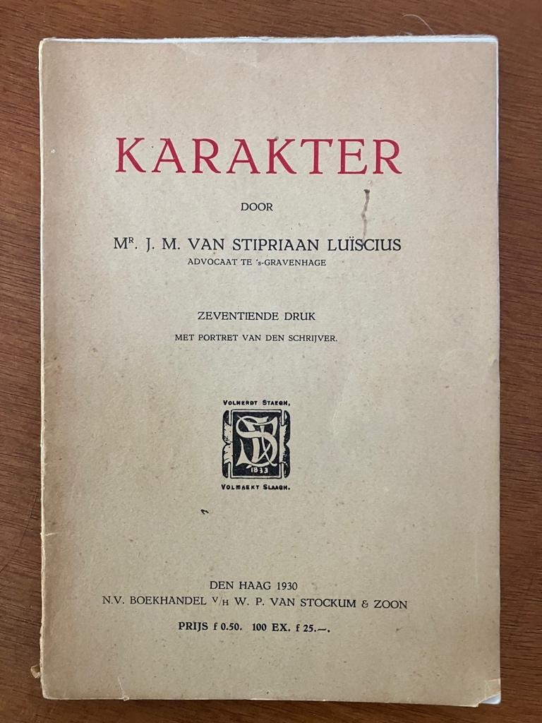 Karakter - Mr. J.M. van Stripriaan Luïcius, Verzenden, Gelezen