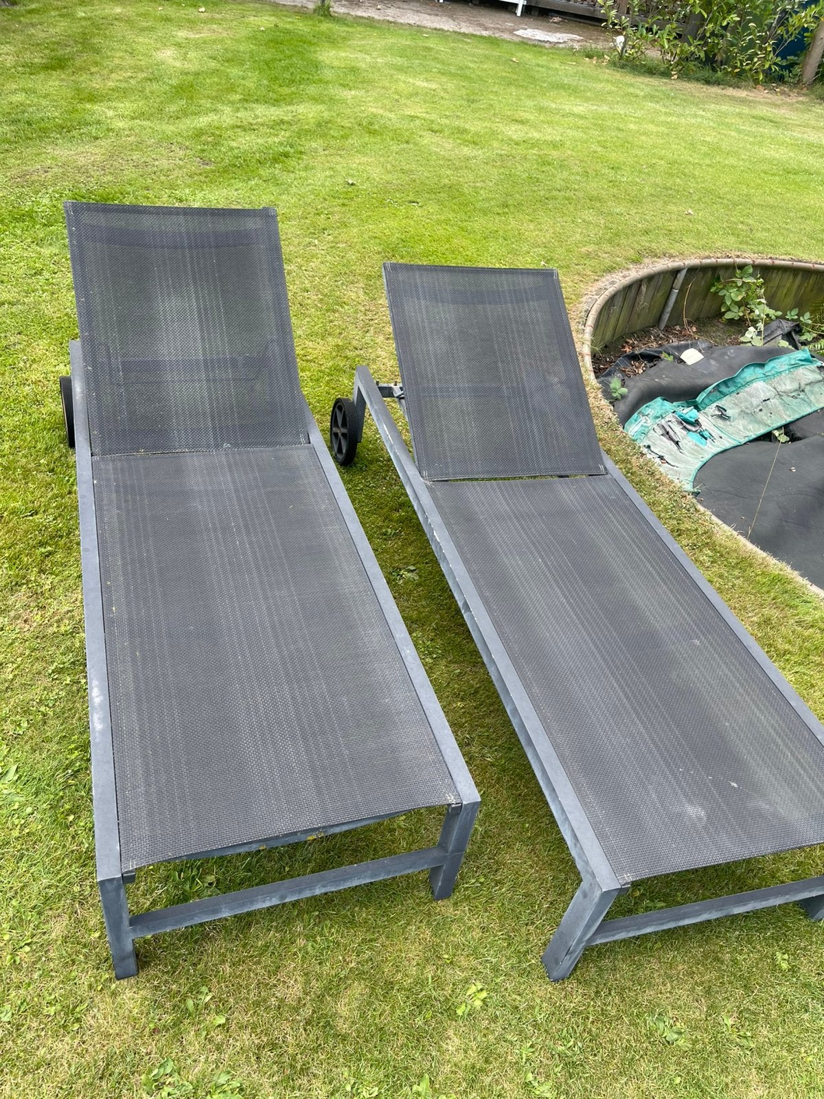 Zwembad ligbedden ligbed, Ophalen, Gebruikt, Aluminium, Verstelbaar