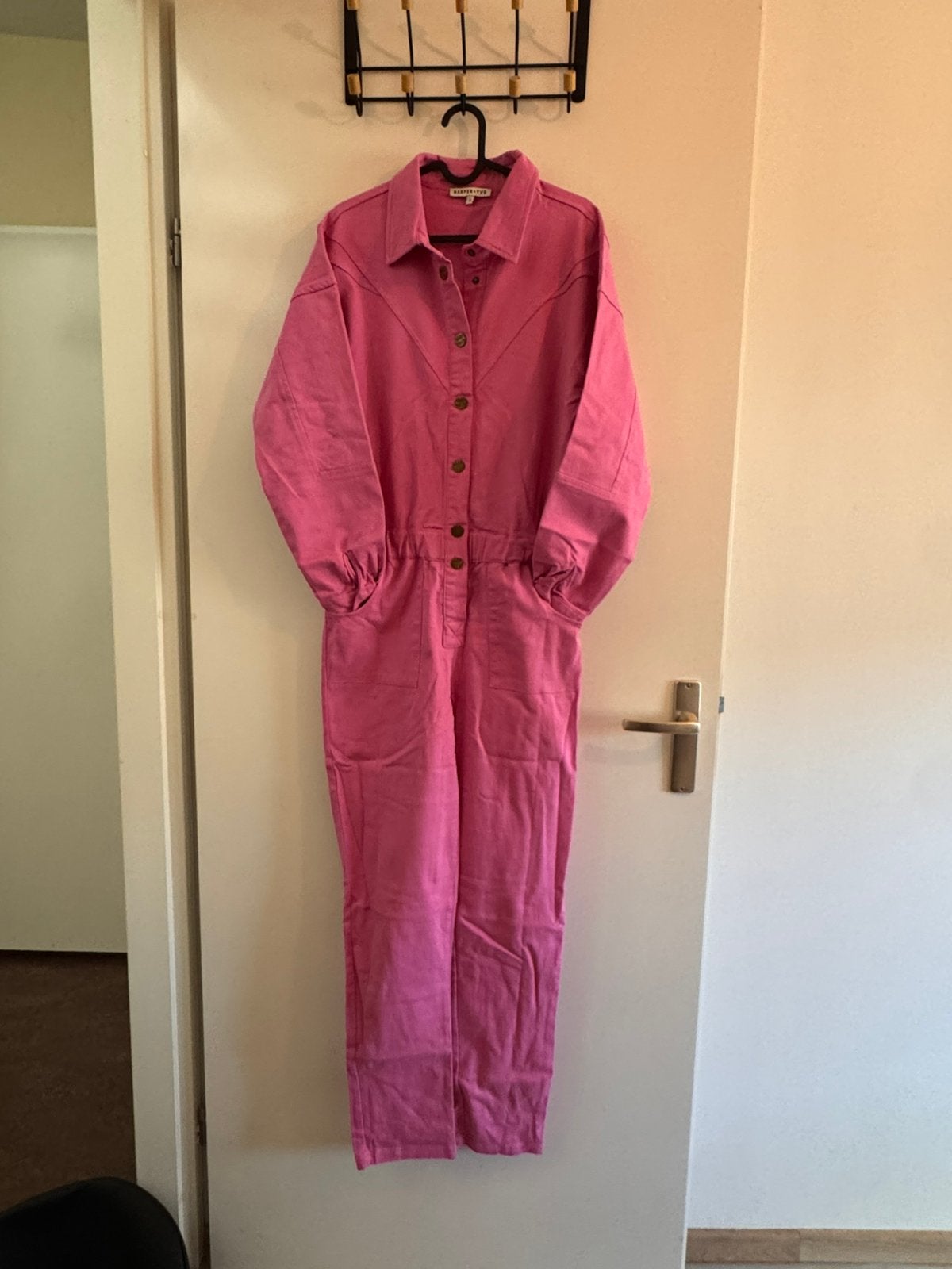 Roze demin jumpsuit, Ophalen, Zo goed als nieuw, Maat 38/40 (M), Roze