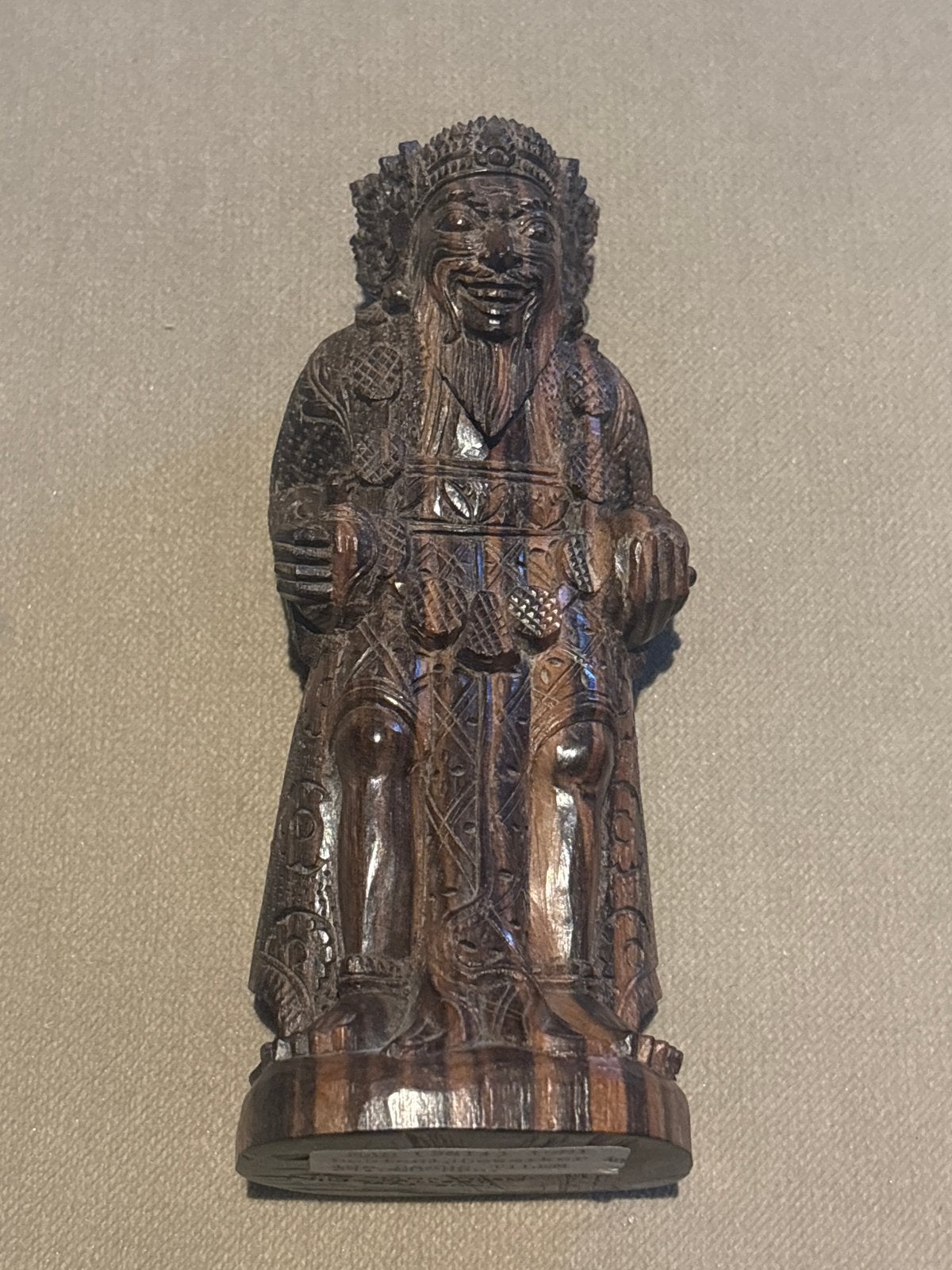 Origineel Balinees houten beeld van Ida Bagus Tilem (1981), Antiek en Kunst, Minder dan 20 cm, Ophalen of Verzenden, Handgemaakt
