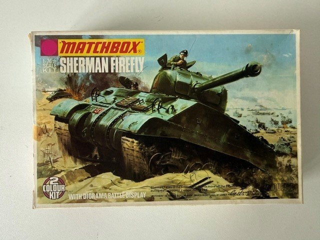 ROWASP OUTLET | Matchbox 1/76 PK-71 Sherman Fire | NO DECALS, Overige merken, Gebruikt, Ophalen of Verzenden, Postbus 3029, 6802 DE  ARNHEM
