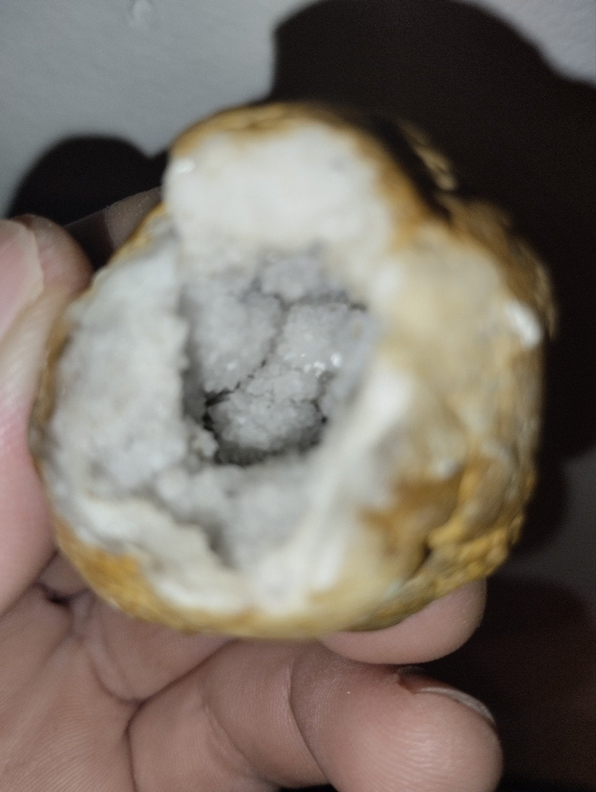 mooie geode, kristal, crystal, steen, Verzamelen, Mineralen en Fossielen, Ophalen