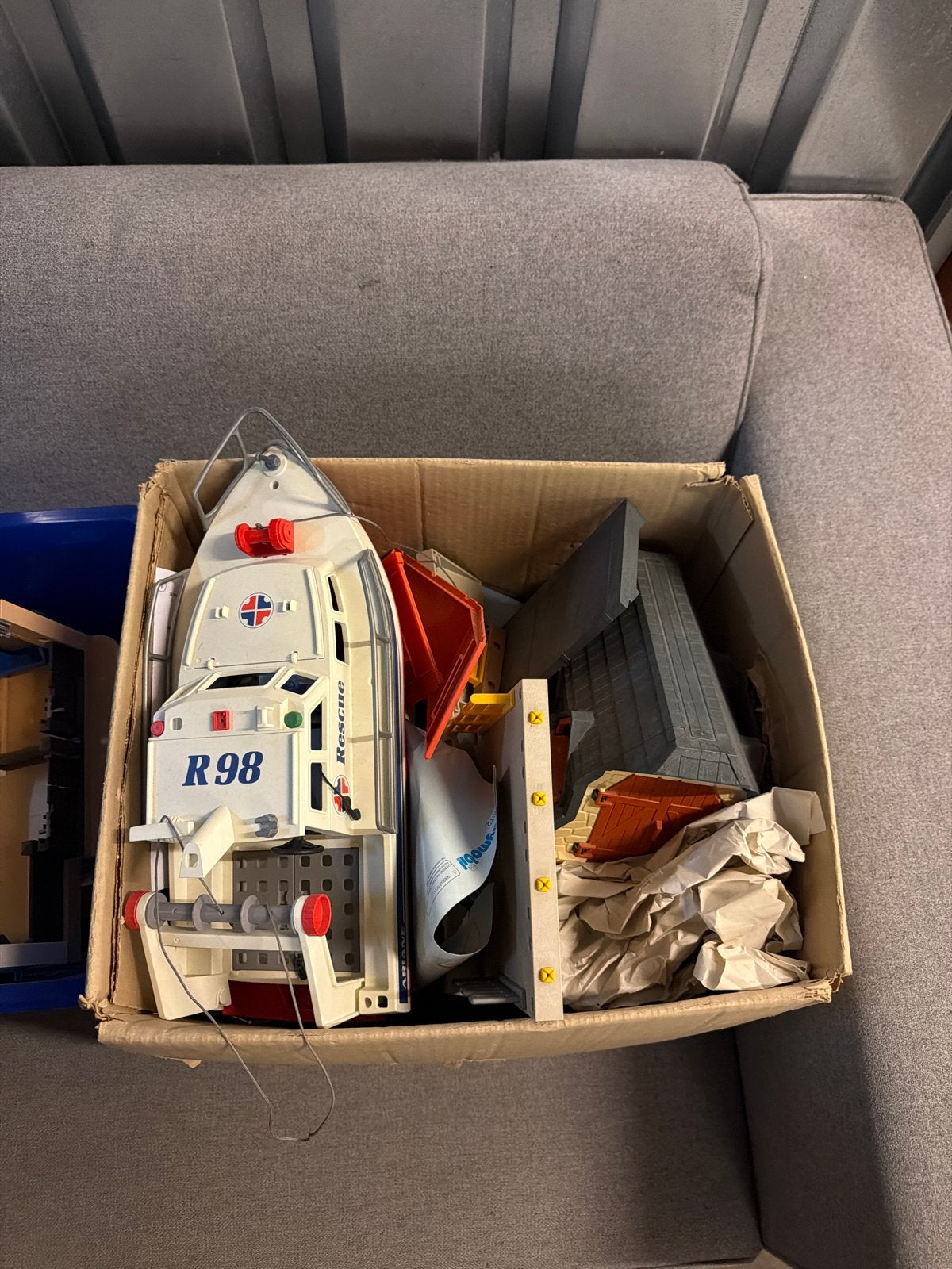 Grote partij Playmobil, inclusief boot en gebouwen, Ophalen, Gebruikt, Jongen of Meisje
