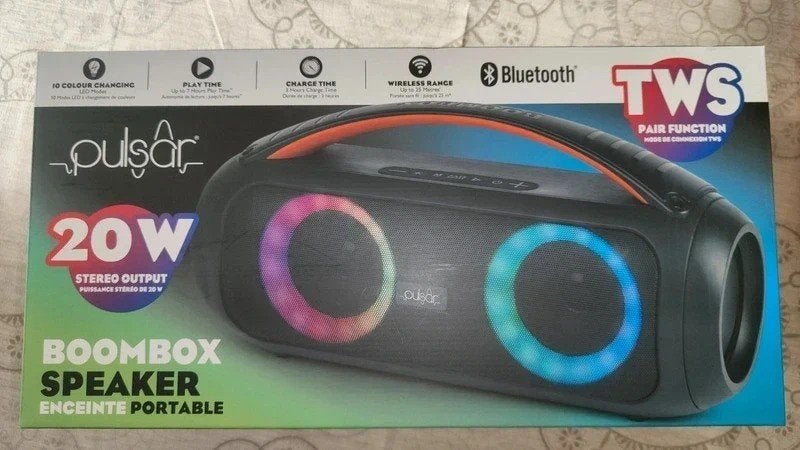 Bluetooth Speaker 20W |Boombox|LED Verlichting|Bluetooth 5.3, Audio, Tv en Foto, Luidsprekers, Overige merken, Overige typen, Nieuw