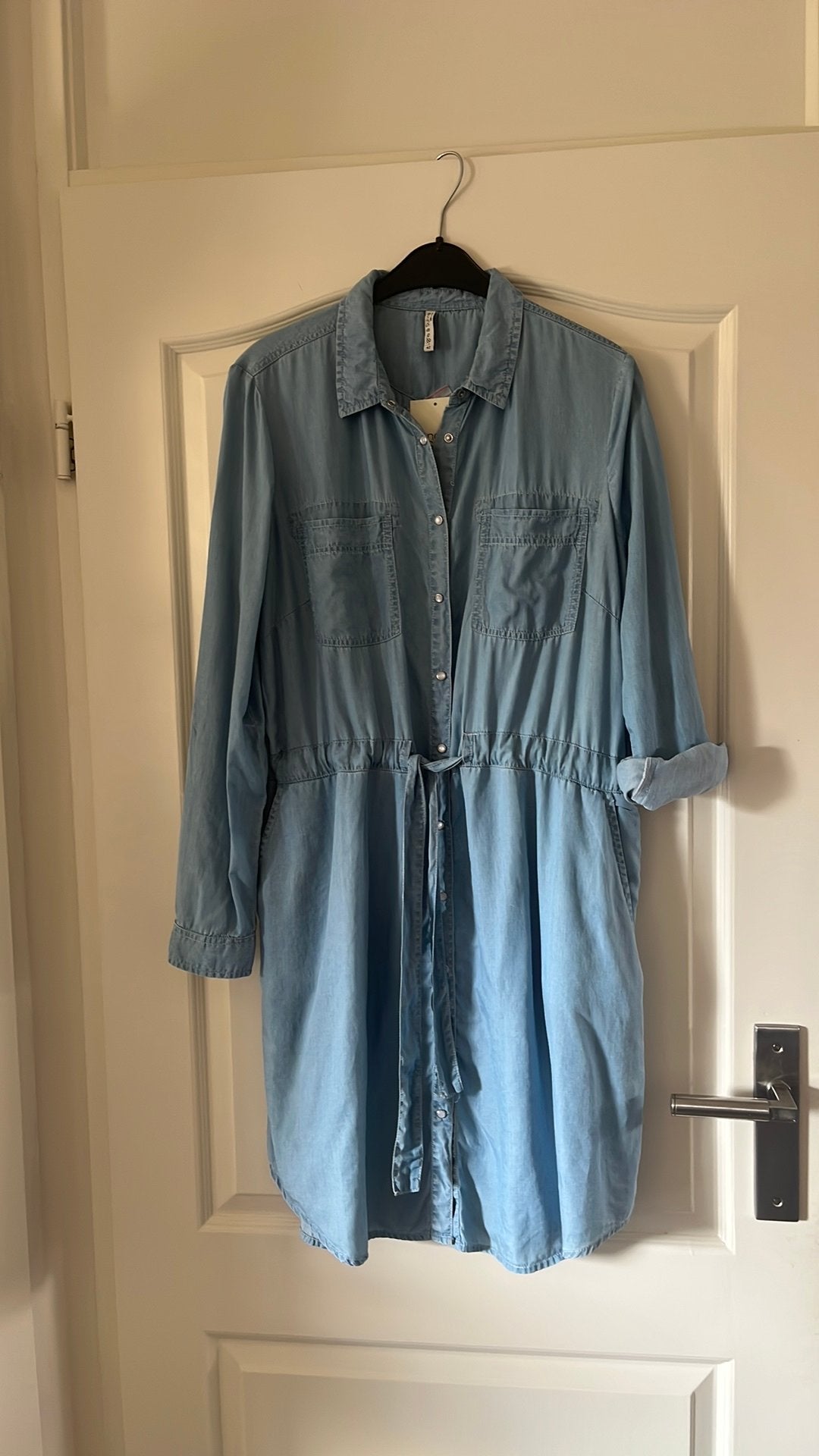 Spijkerjurkje xl light blue denim, Kleding | Dames, Jurken, Blauw, Maat 46/48 (XL) of groter, Nieuw, Ophalen of Verzenden