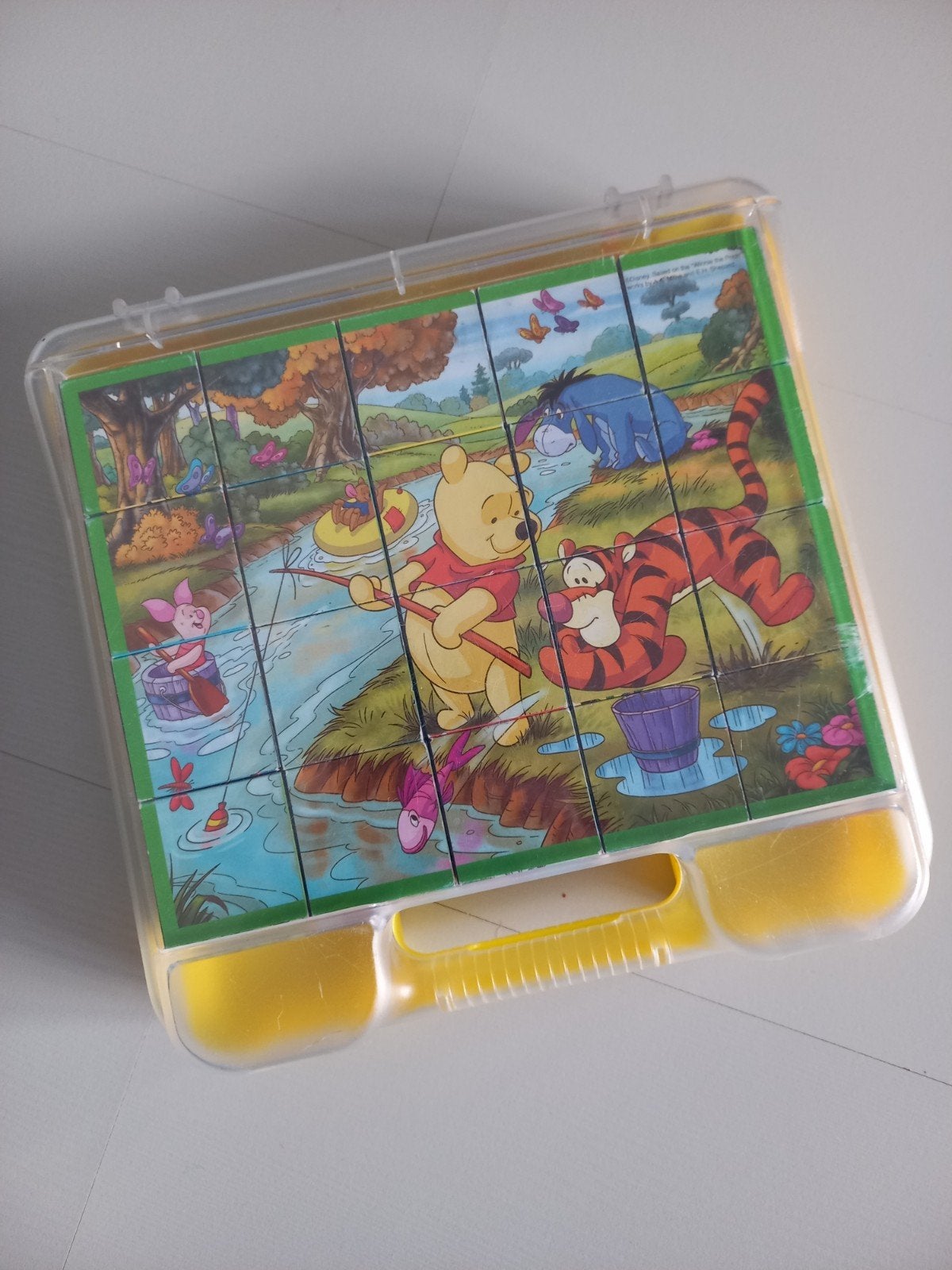 Winnie de Poeh blokken puzzel - Clementoni, Ophalen, 10 tot 50 stukjes, Gebruikt, 2 tot 4 jaar