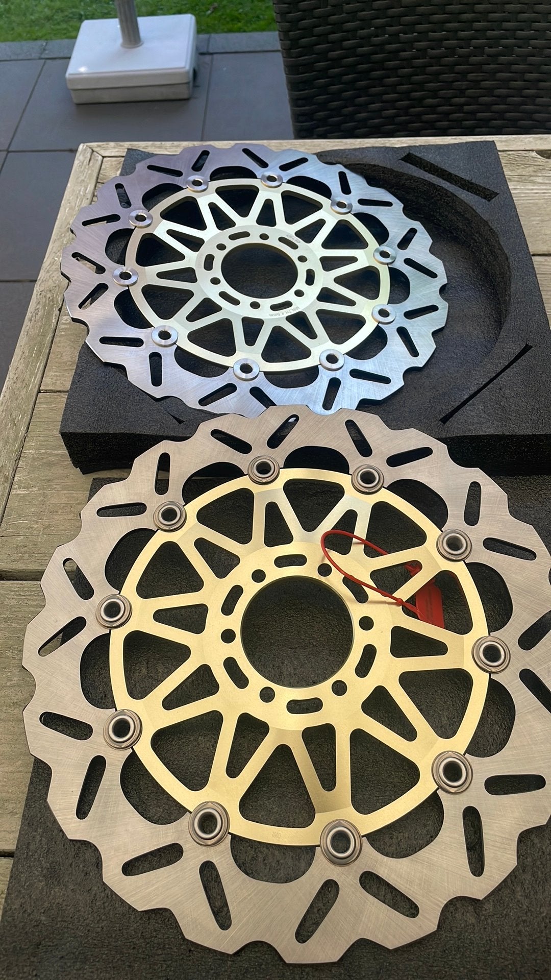 Floating wafe disck.  320 mm  nieuw.  Ducati per set, Ophalen of Verzenden, Nieuw