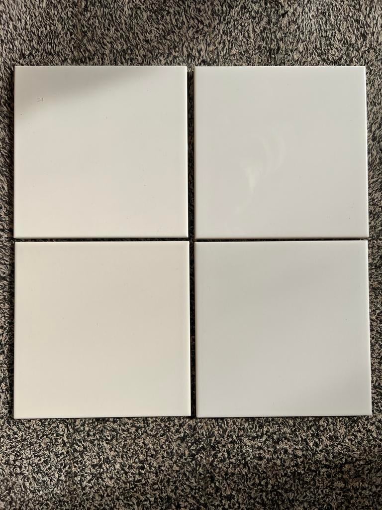 Restant witte Royal Mosa wandtegels 15 x 15, Ophalen, Minder dan 20 cm, Zo goed als nieuw, 10 m² of meer