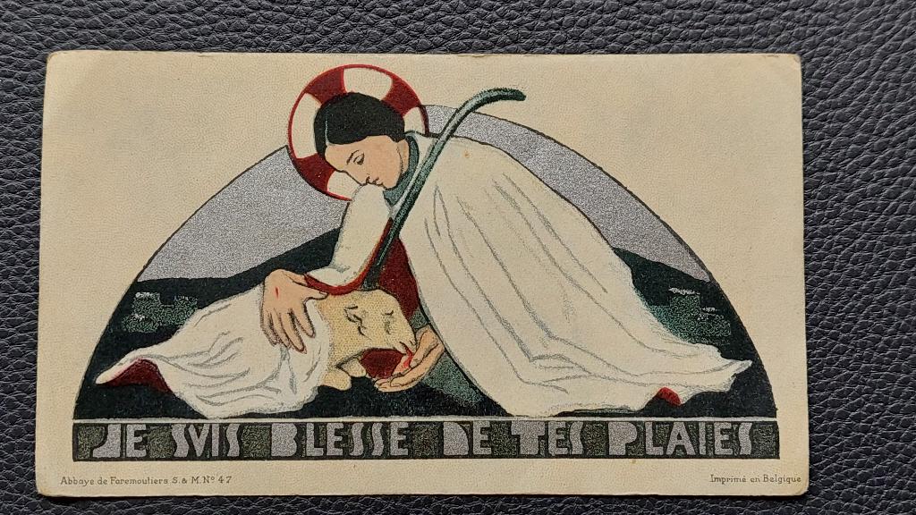Belgische prent van abdij de Farmouliers nr 47, Ophalen of Verzenden, Bidprentje