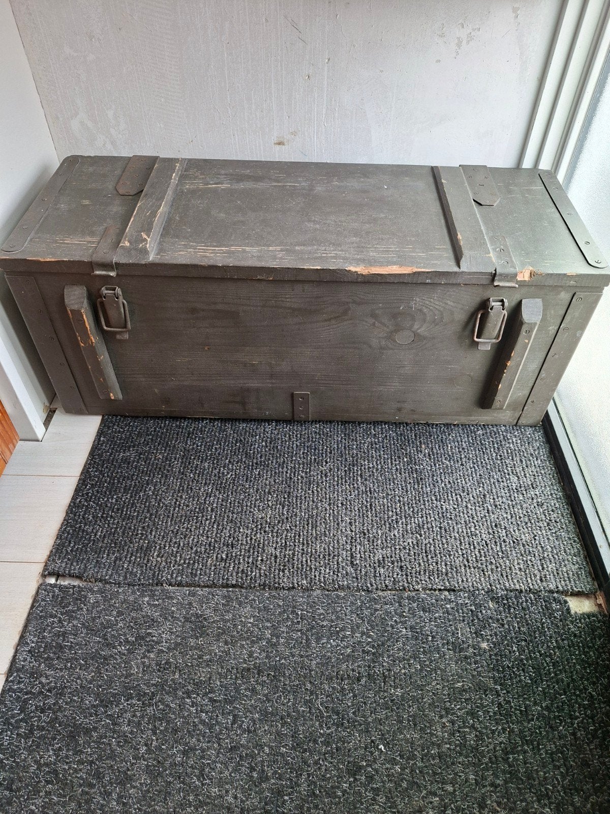 Legerkist vintage groot hout origineel, Ophalen, Landmacht, Duitsland