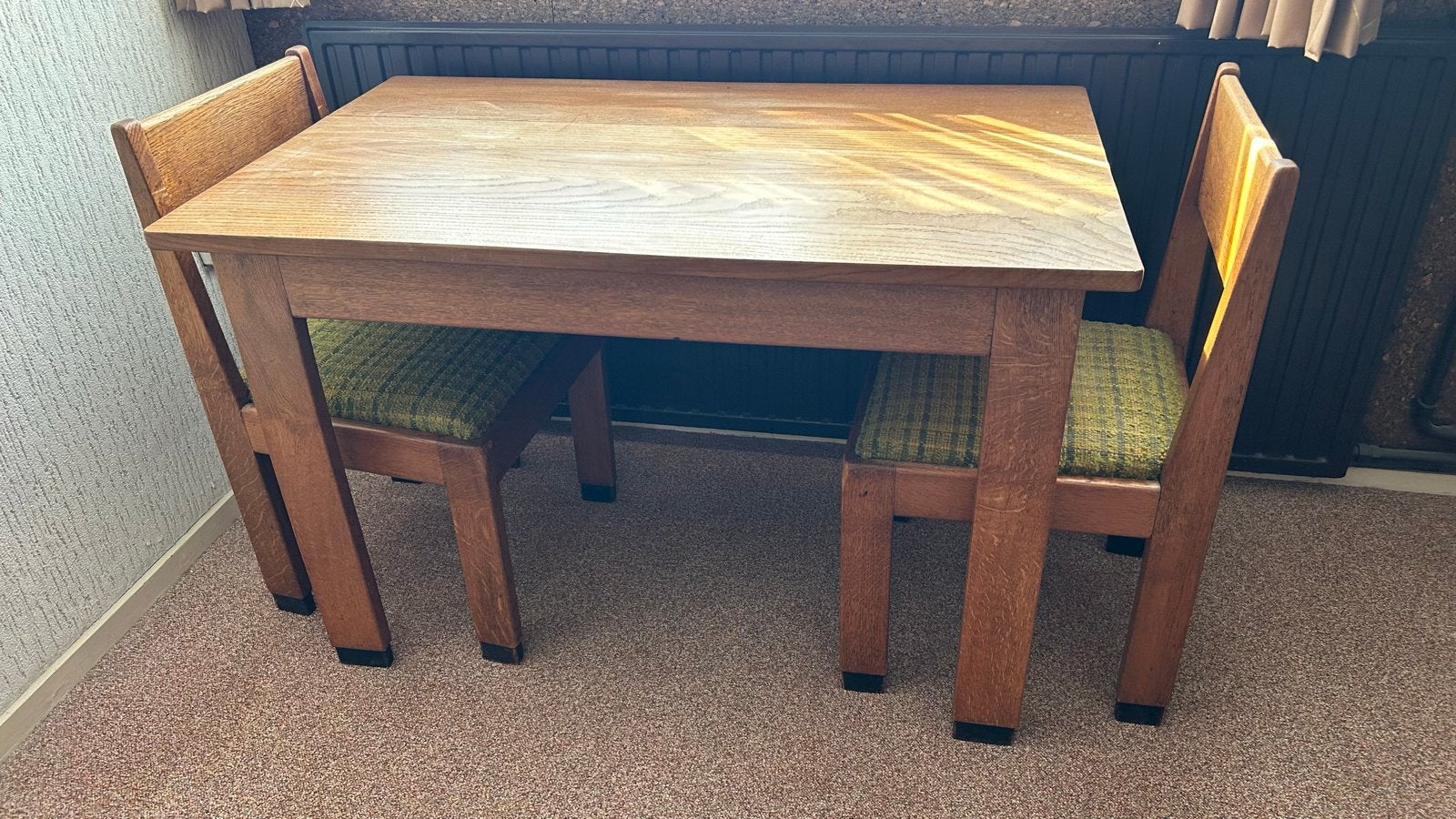 Vintage ’20 amsterdamse school eetkamer (4st. +tafel) L.O.V., Ophalen of Verzenden