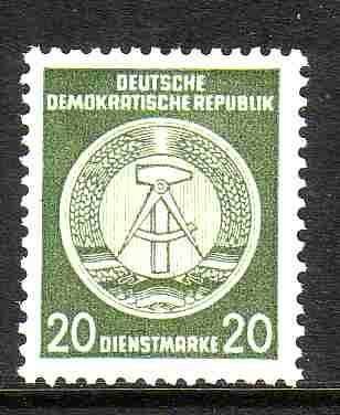 DDR 1957 37a Dienst 20p, Postfris, Ophalen of Verzenden, DDR, Postfris