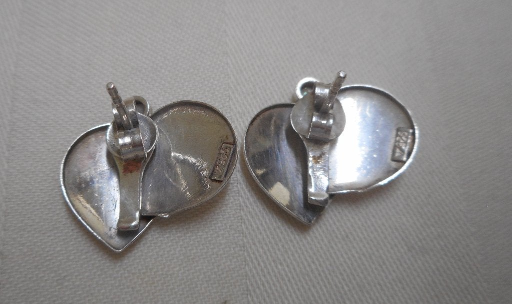 Zilveren modernist oorbellen Teka nr.477, Verzenden, Zo goed als nieuw, Zilver, Zilver