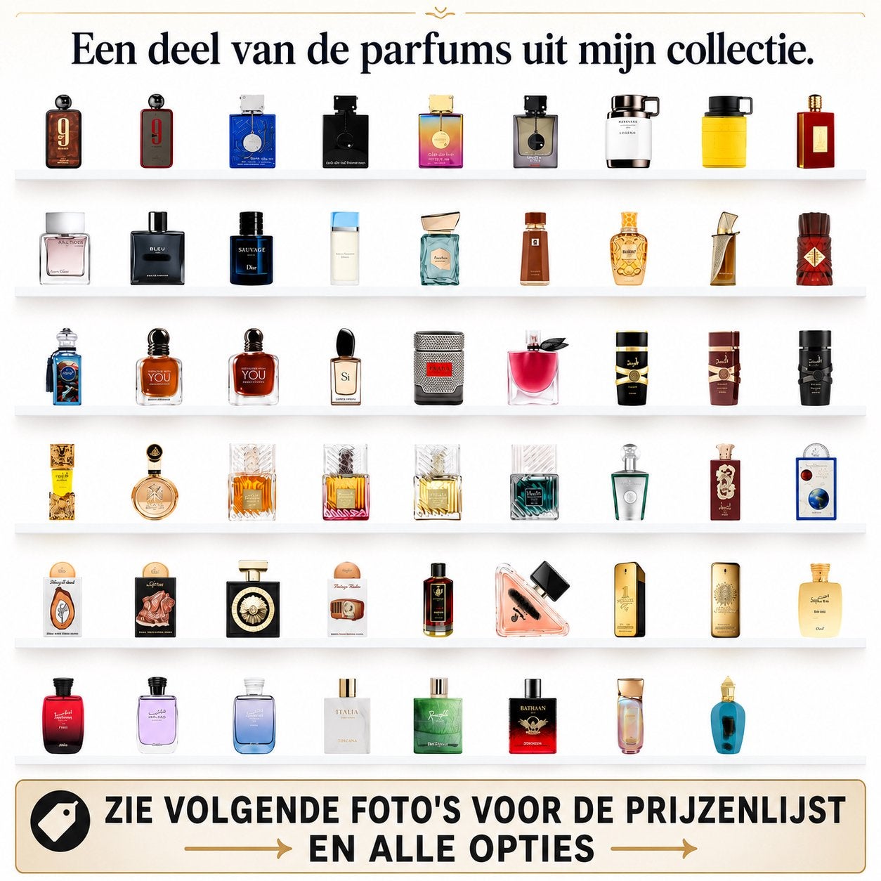 Dames / Heren parfumsamples | Arabisch & Designer 1 tot 10ml, Ophalen of Verzenden, Zo goed als nieuw
