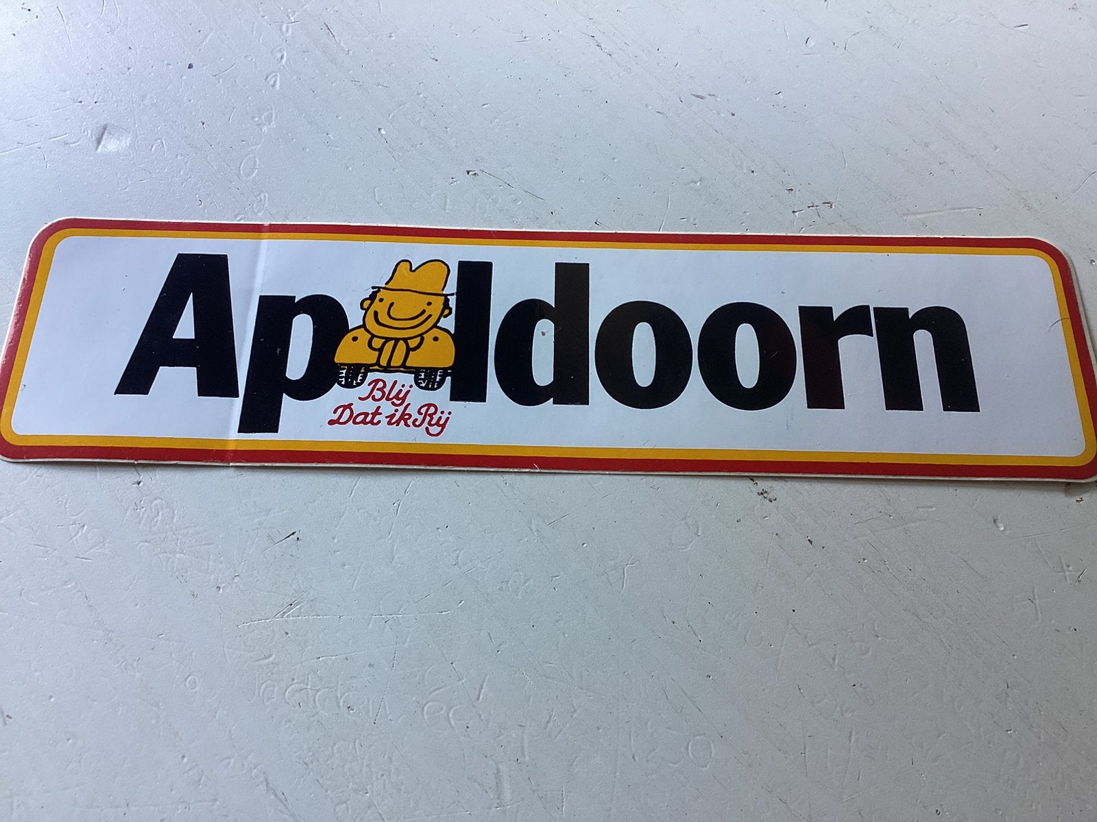 Sticker Blij dat ik rij Apeldoorn, Verzamelen, Stickers, Verzenden, Zo goed als nieuw