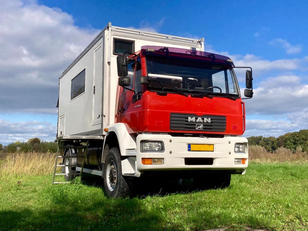 MAN Expeditietruck 280Pk 4x4 Overlander - Uniek Interieur, Caravans en Kamperen, Campers, Buscamper of Camperbus, Diesel, Tot en met 3