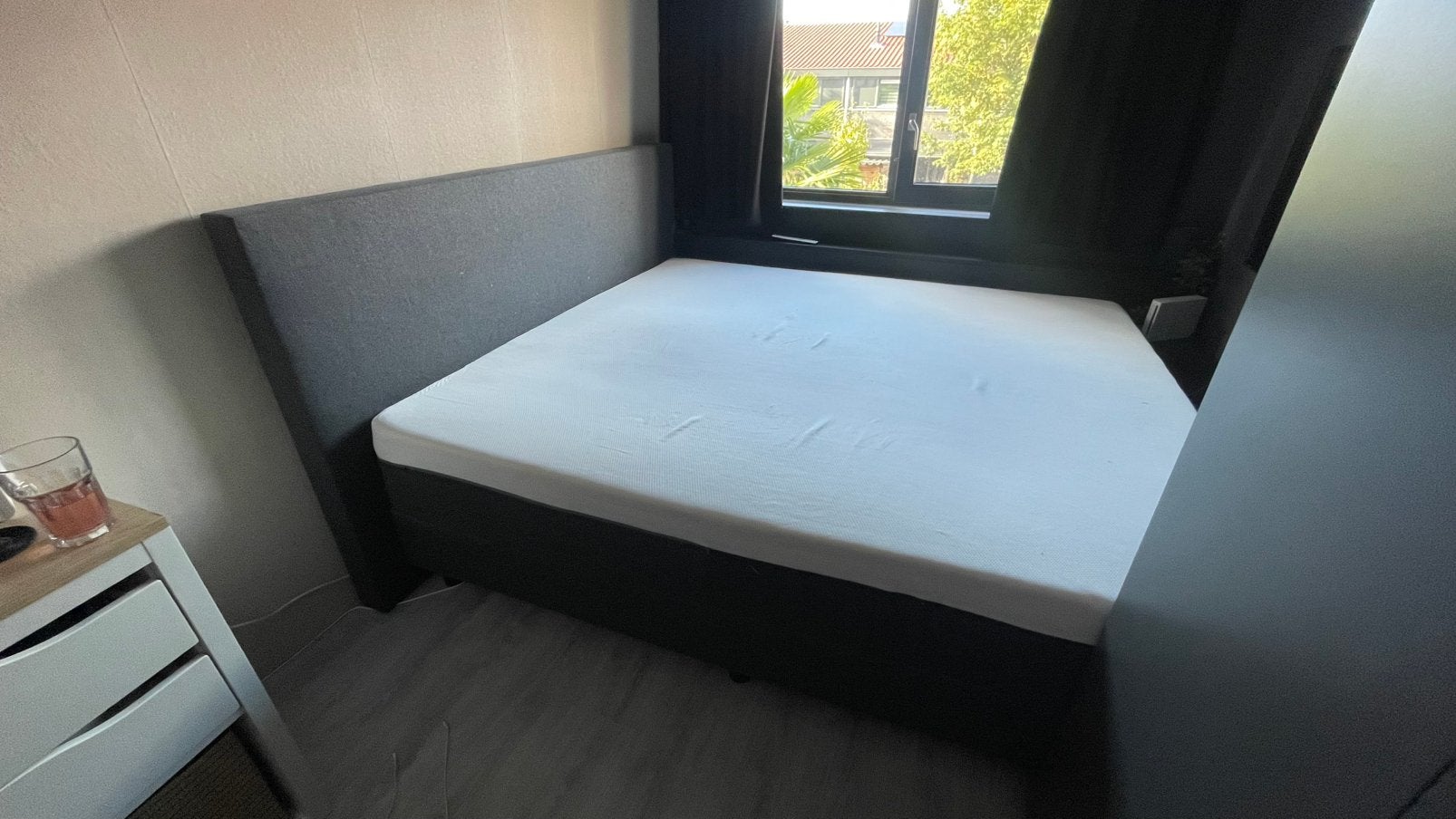 Boxspring 180x200 1 jaar oud, Ophalen, Tweepersoons, Zo goed als nieuw, 180 cm