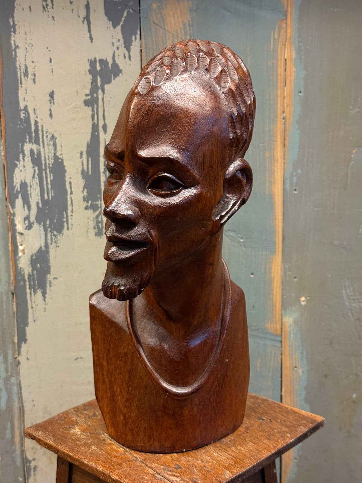 Afrikaanse buste(man en vrouw), Antiek en Kunst, Ophalen, Buste, 50 - 100 cm, Hout