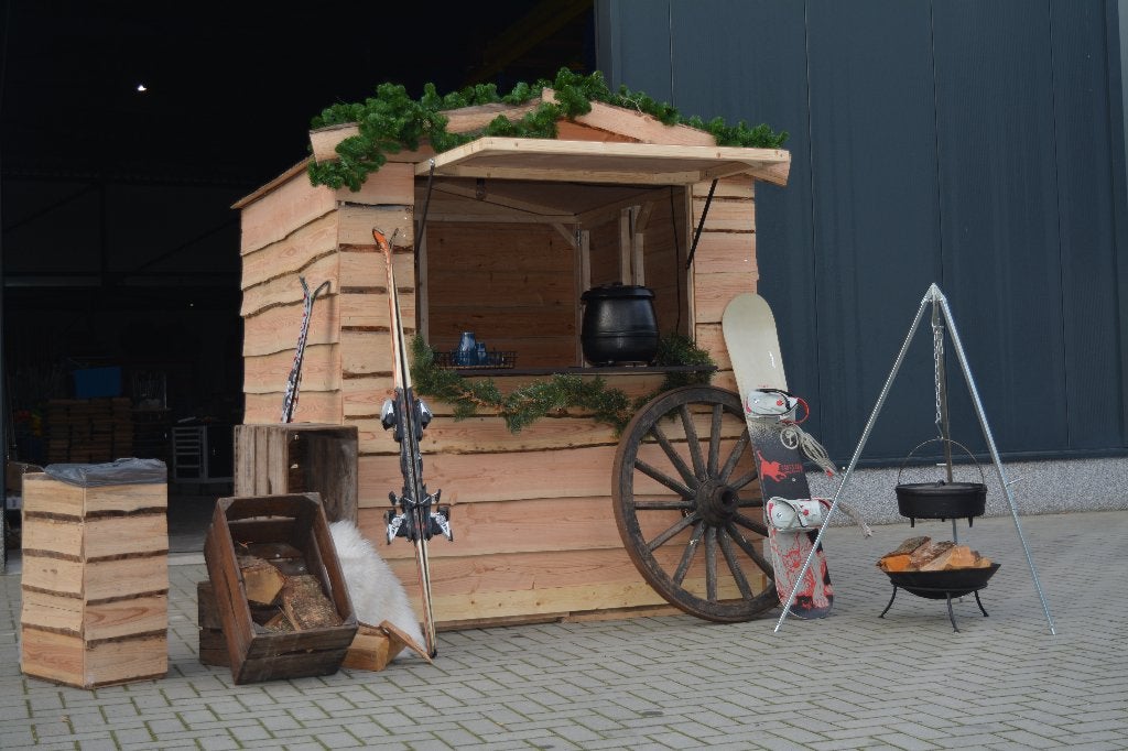 Sfeervol houten verkoophuisje te huur! kerstmarkt/event, Ophalen of Verzenden, Zo goed als nieuw, Overige typen, Overige