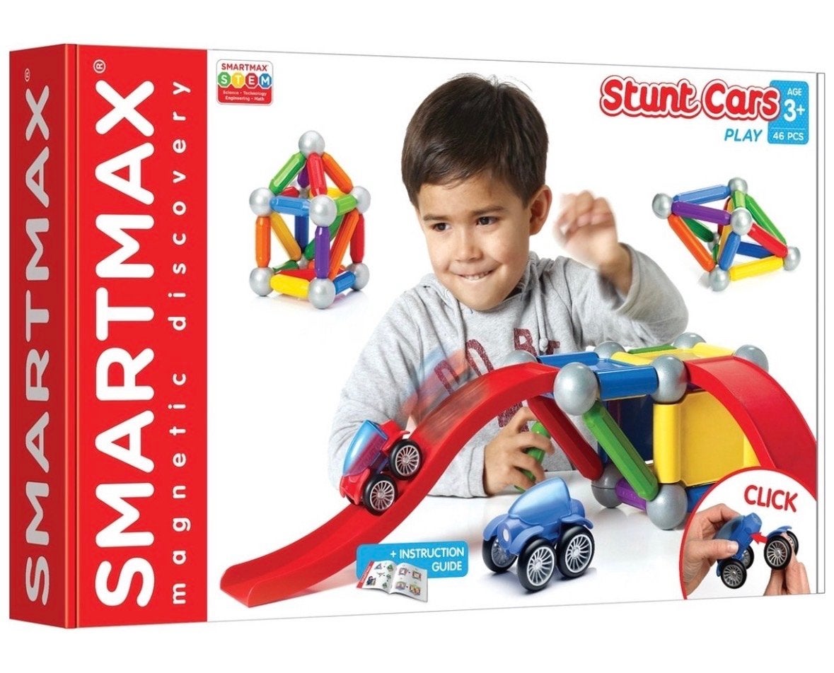 Smartmax Stunt Cars Set - Magnetisch Bouwplezier, Ophalen, Zo goed als nieuw, Bouwen