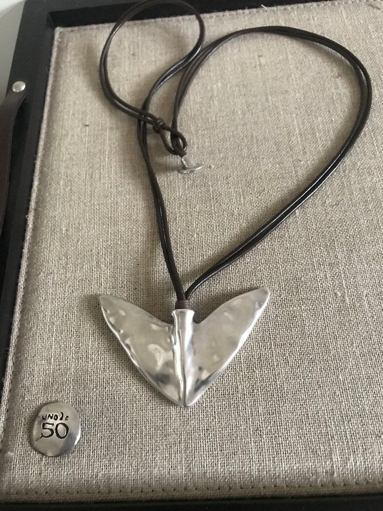 Uno de 50 ketting (43) vissenstaart Fishtail Diana, Sieraden, Tassen en Uiterlijk, Nieuw, Ophalen of Verzenden, Zilver, Overige materialen