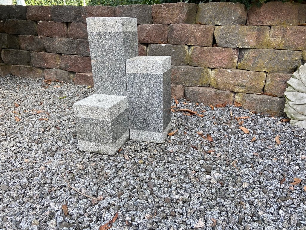 3 Granieten waterzuilen, Tuin en Terras, Ophalen, Nieuw, Graniet, Waterornament