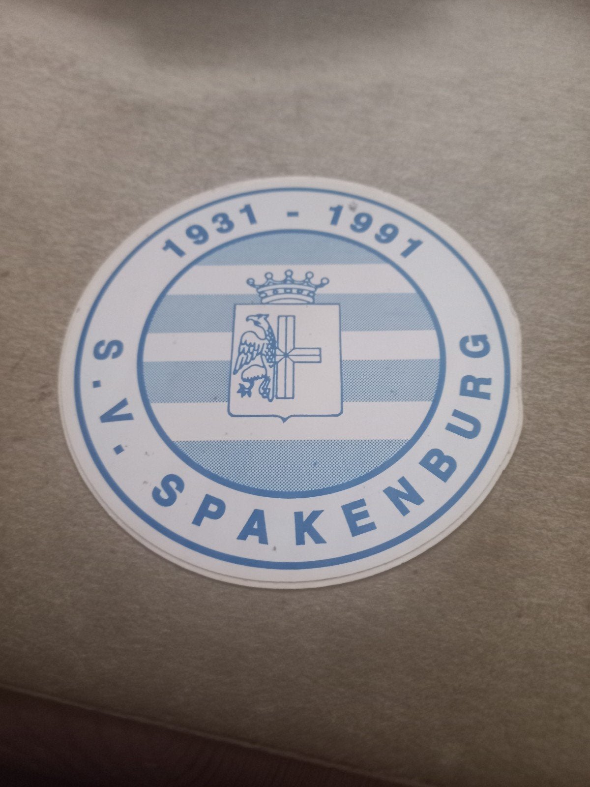 Vintage S.V. Spakenburg Sticker 1931-1991, Ophalen of Verzenden, Gebruikt, Sport