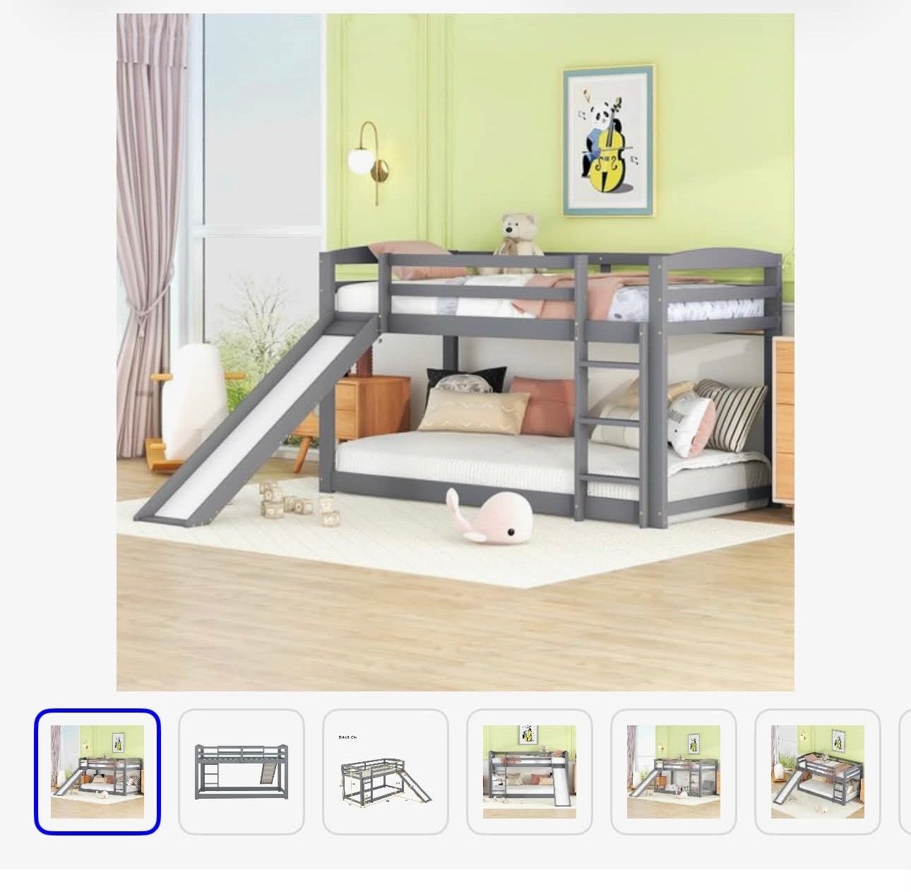 Stapelbed met glijbaan, Ophalen, 90 cm, Tweepersoons, Zo goed als nieuw