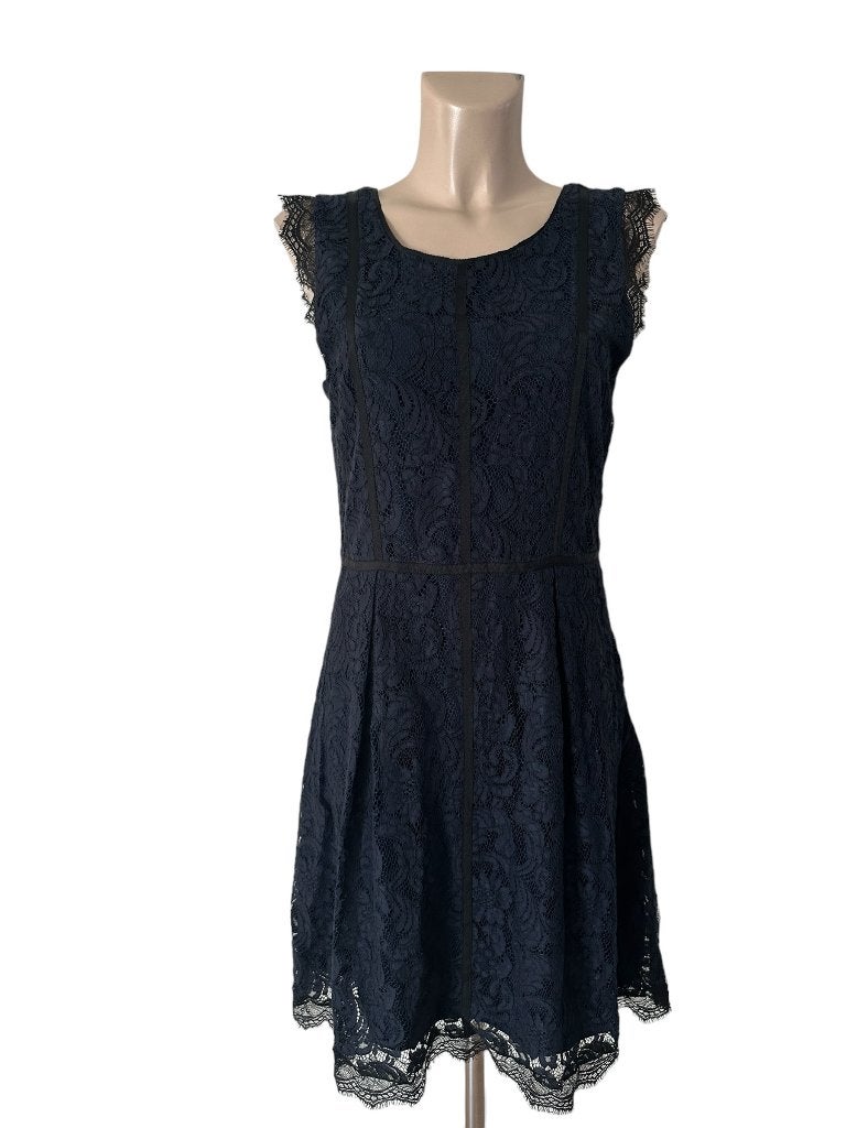 Rosemunde jurk S, Kleding | Dames, Blauw, Ophalen of Verzenden, Zo goed als nieuw, Onder de knie