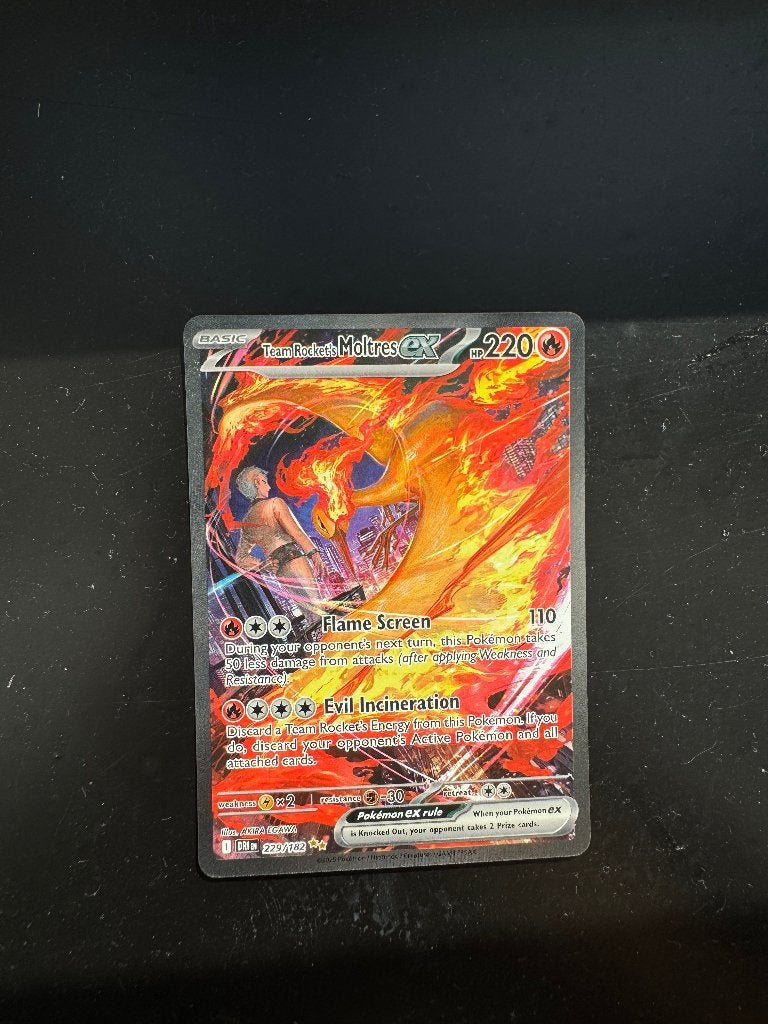 Team Rocket's Moltres EX DRI, Ophalen of Verzenden, Nieuw, Losse kaart, Foil