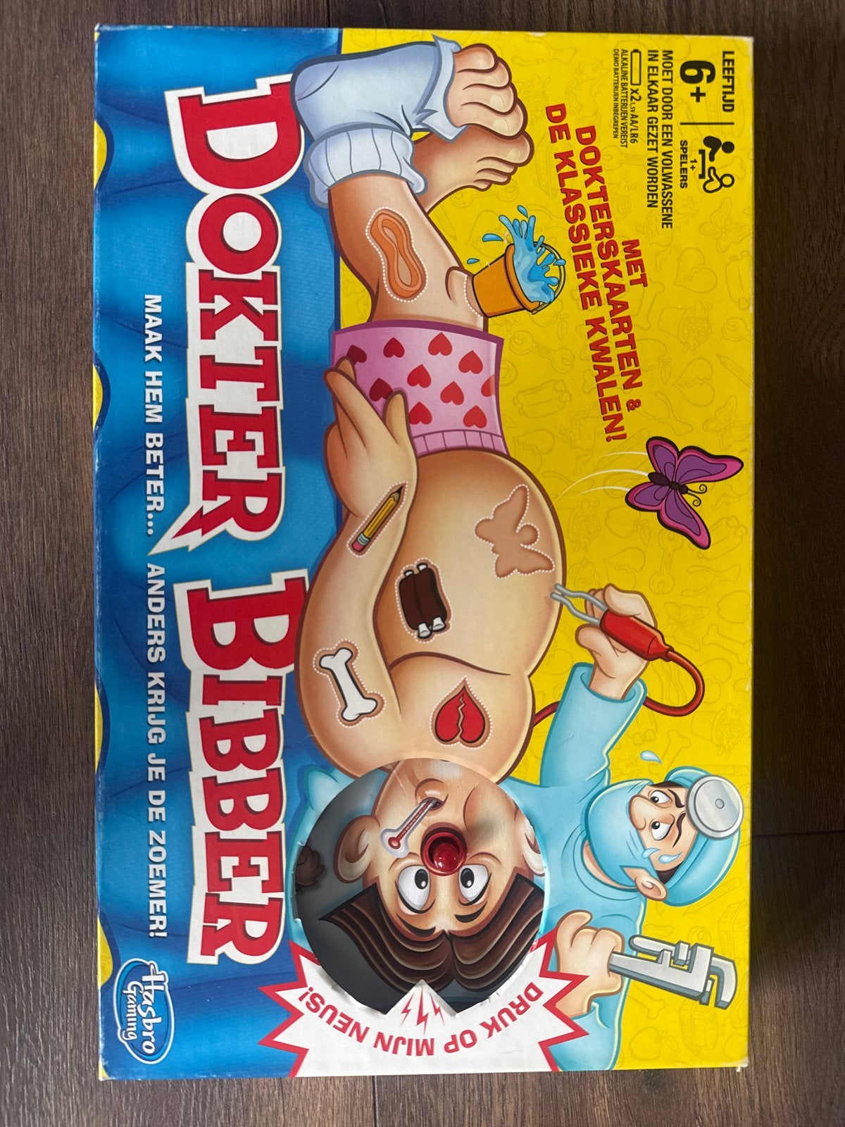 Dokter Bibber - Klassiek gezelschapsspel van Hasbro, Een of twee spelers, Ophalen, Gebruikt