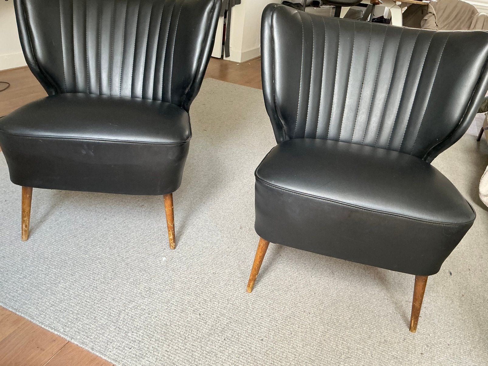 2x jaren ‘50 cocktail stoeltjes waarschijnlijk van Artifort, Ophalen, Gebruikt, Minder dan 75 cm, 50 tot 75 cm