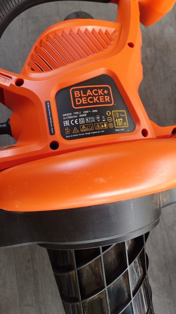 Black en Decker bladblazer, Ophalen, Met opvangzak, Ruggedragen, Elektrisch