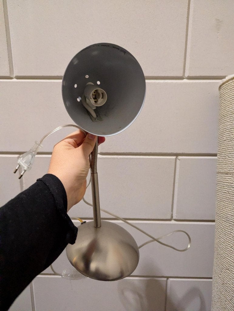 Tafellamp | Metaal, Ophalen, Bureaulamp, Gebruikt, 30 cm