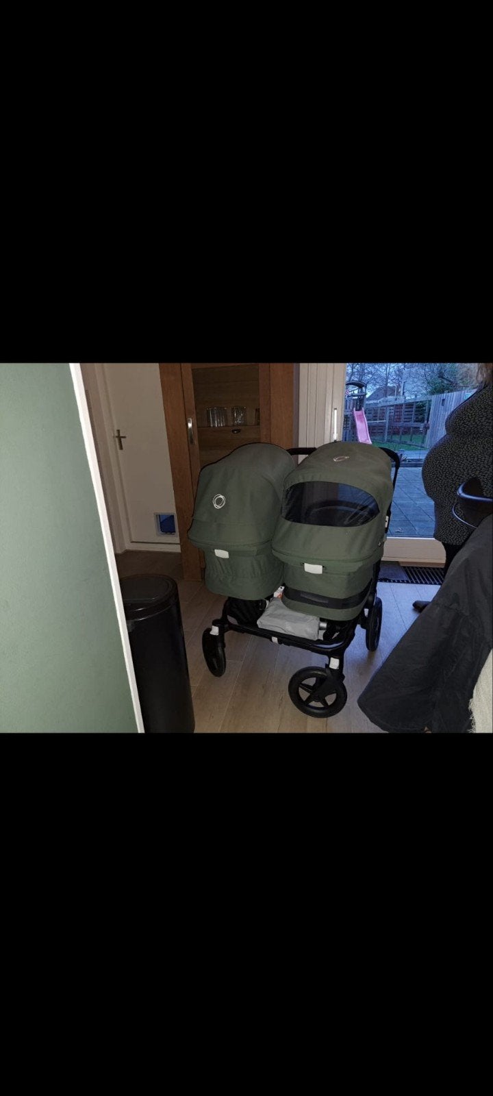Bugaboo Donkey 5 twin Complete Set met Maxi-Cosi steun en ex, Ophalen, Gebruikt, Duowagen, Bugaboo