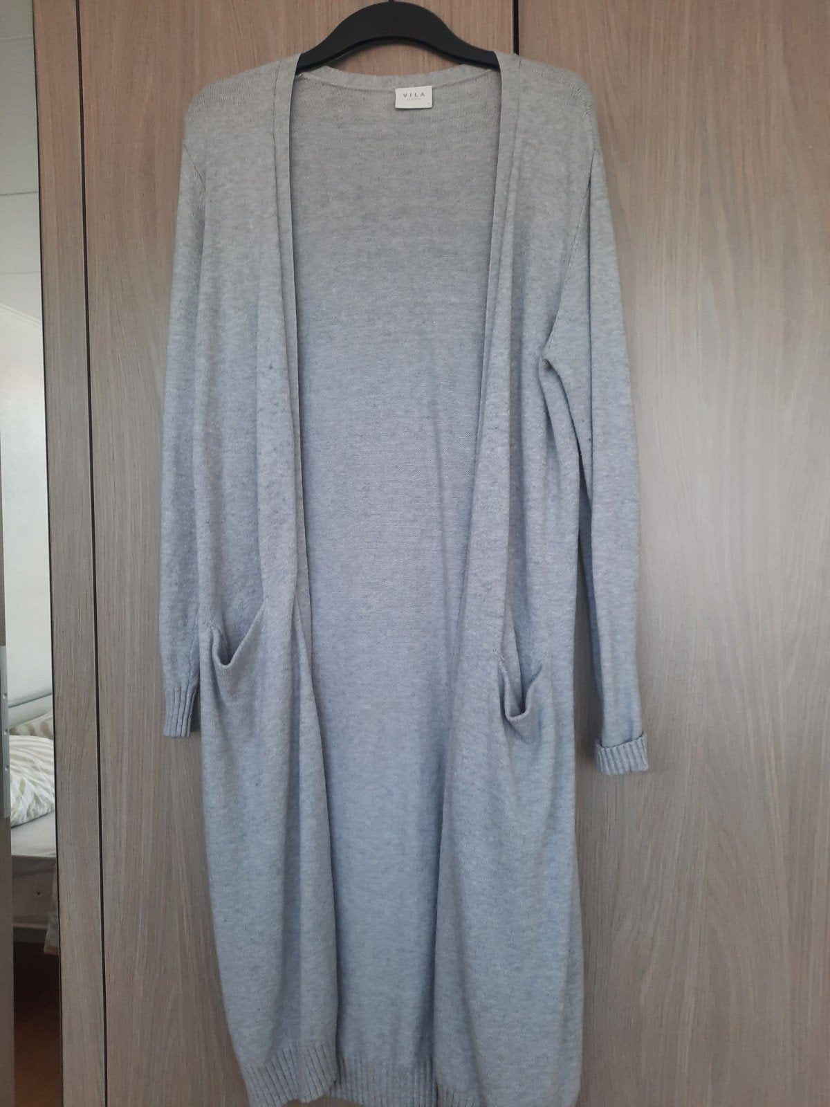 Lange grijs vest van VILA, maat M, Kleding | Dames, Ophalen, VILA, Maat 42/44 (L), Grijs