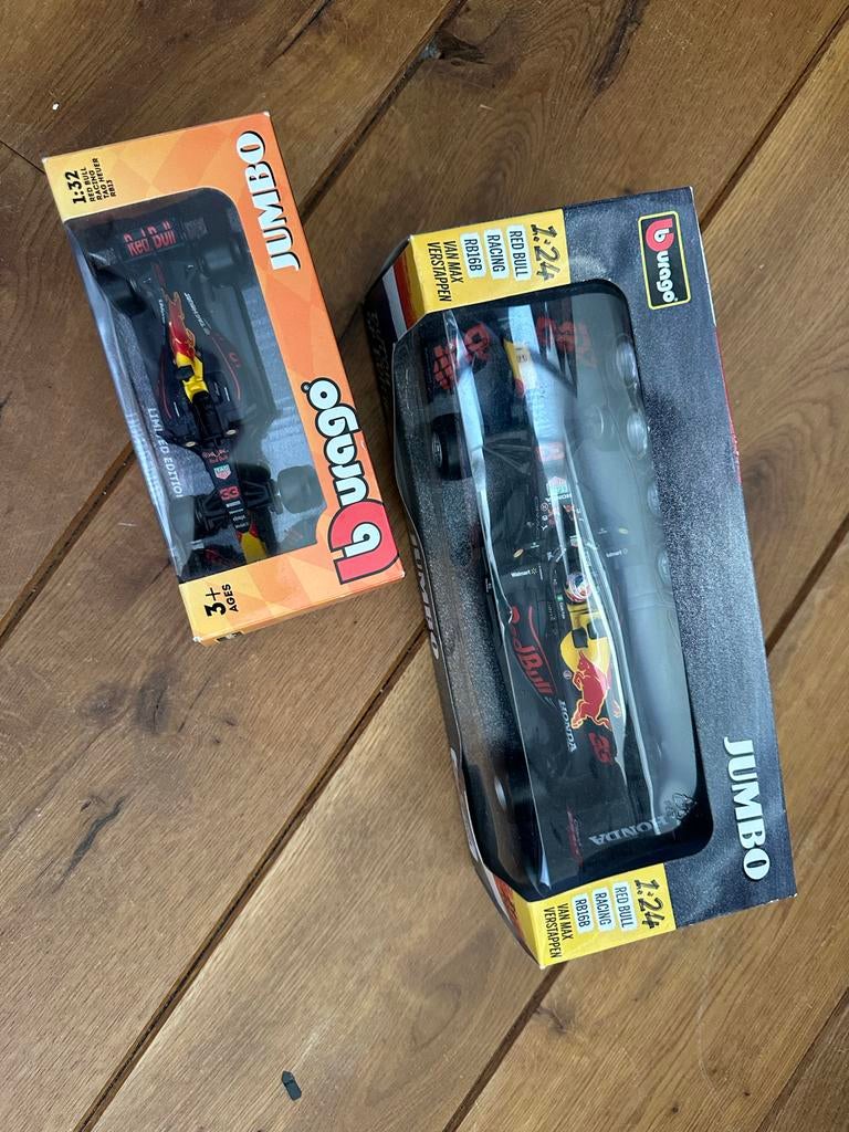 Max Verstappen auto's - Jumbo - limited edition (2x), Overige merken, Auto, 1:32 tot 1:50, Nieuw