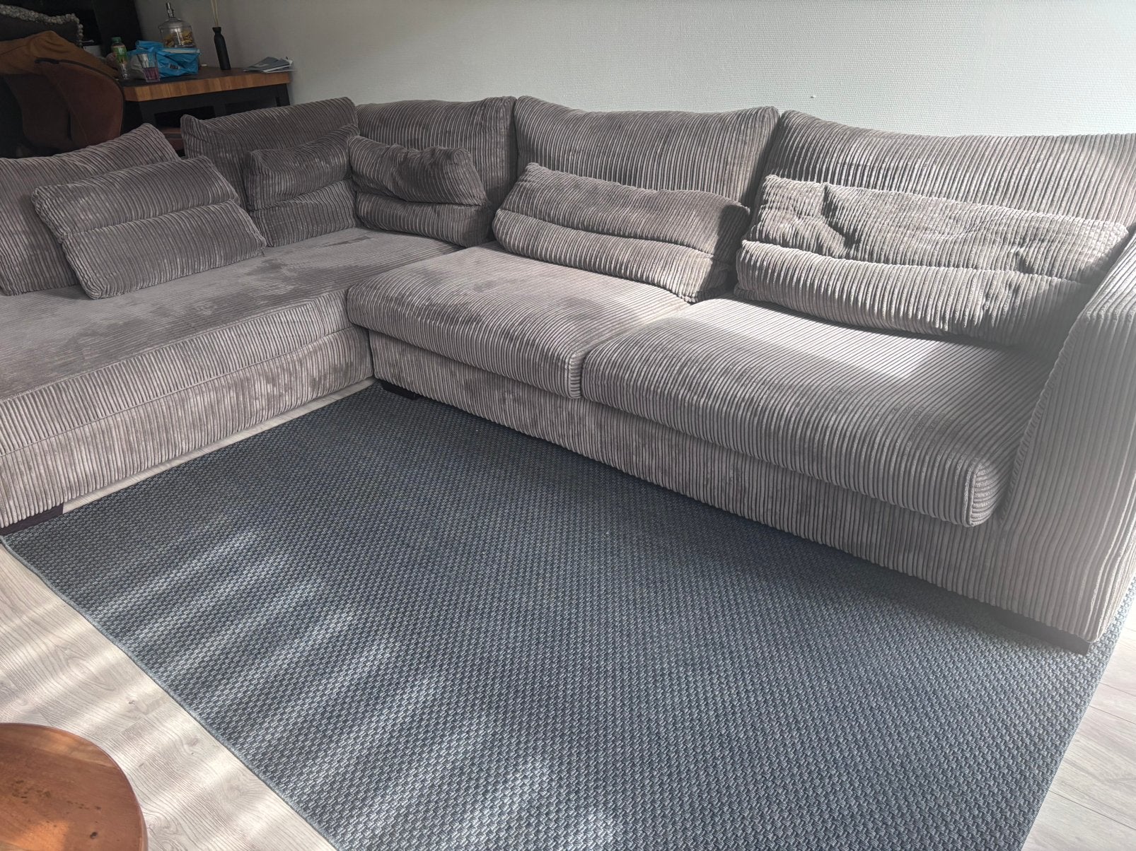 Mooie bruine loungebank, Huis en Inrichting, Ophalen, Gebruikt, Stof