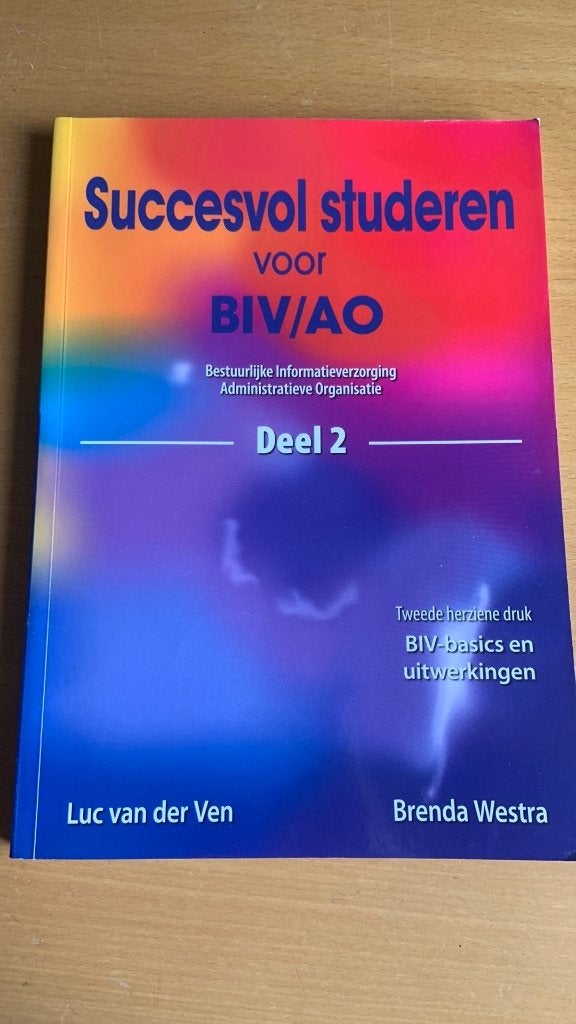 Succesvol studeren voor BIV-AO deel 2, Ophalen of Verzenden, Beta, Zo goed als nieuw, HBO